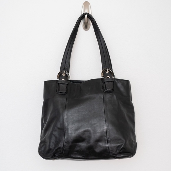 Coach Black Leather Tote Bag - Picture 4 of 15
